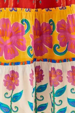 Farm Rio Off-White Vivid Garden Maxi Skirt 11 Farm Rio Off-White Vivid Garden Maxi Skirt -Modern Dress World 310663 06