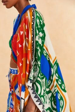 Farm Rio Off-White Pitta Colors Kimono -Modern Dress World 310669 03