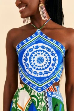 Farm Rio Off-White Pitta Colors Maxi Dress 8 Farm Rio Off-White Pitta Colors Maxi Dress -Modern Dress World 310672 03