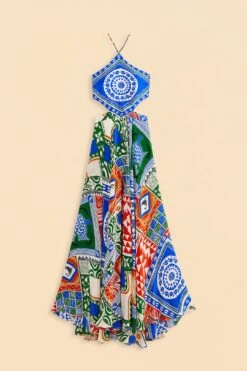 Farm Rio Off-White Pitta Colors Maxi Dress 11 Farm Rio Off-White Pitta Colors Maxi Dress -Modern Dress World 310672 06