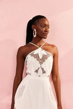 Farm Rio Off-White Embroidered Midi Dress 8 Farm Rio Off-White Embroidered Midi Dress -Modern Dress World 310674 03