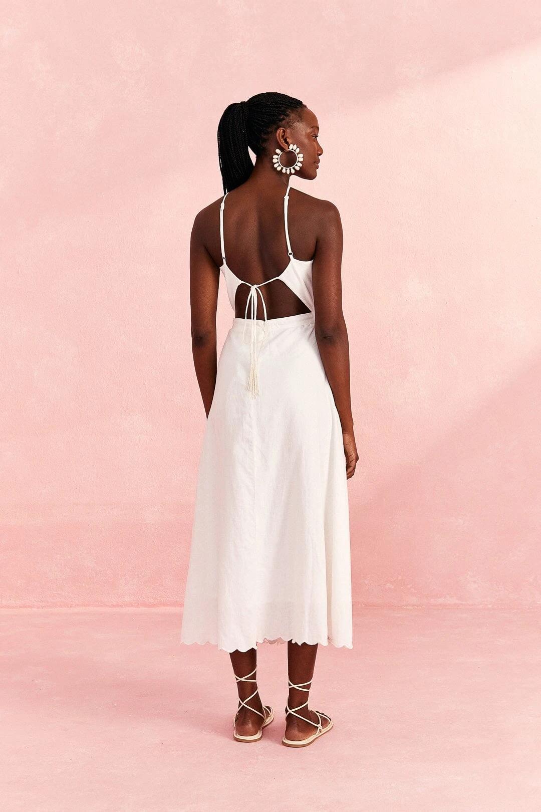 Farm Rio Off-White Embroidered Midi Dress 4 Farm Rio Off-White Embroidered Midi Dress - Image 4