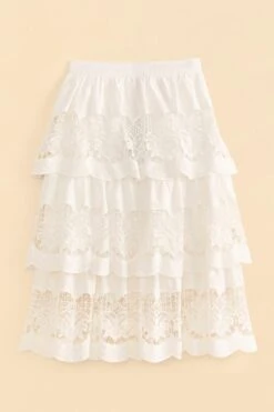 Farm Rio White Lace Midi Skirt 11 Farm Rio White Lace Midi Skirt -Modern Dress World 310676 06