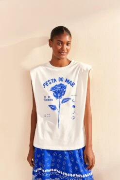 Farm Rio Festa Do Mar Organic Cotton T-Shirt