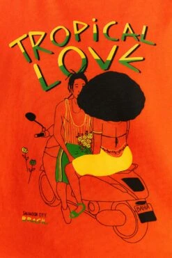 Farm Rio Orange Tropical Love Organic Cotton T-Shirt 8 Farm Rio Orange Tropical Love Organic Cotton T-Shirt -Modern Dress World 310678 04