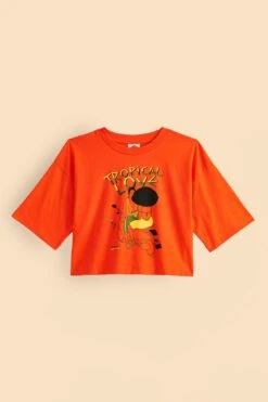Farm Rio Orange Tropical Love Organic Cotton T-Shirt 9 Farm Rio Orange Tropical Love Organic Cotton T-Shirt -Modern Dress World 310678 05