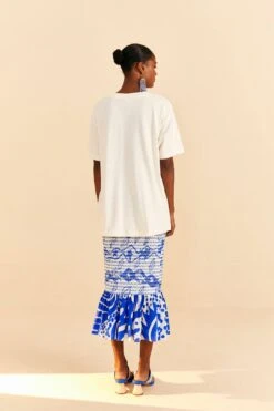 Farm Rio White Mar Da Bahia Organic Cotton T-shirt -Modern Dress World 310696 04