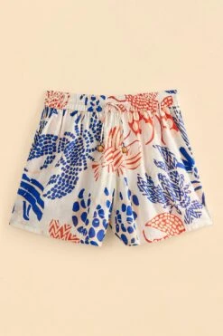 Farm Rio Off-White Mixed Lobster Shorts -Modern Dress World 311279 06
