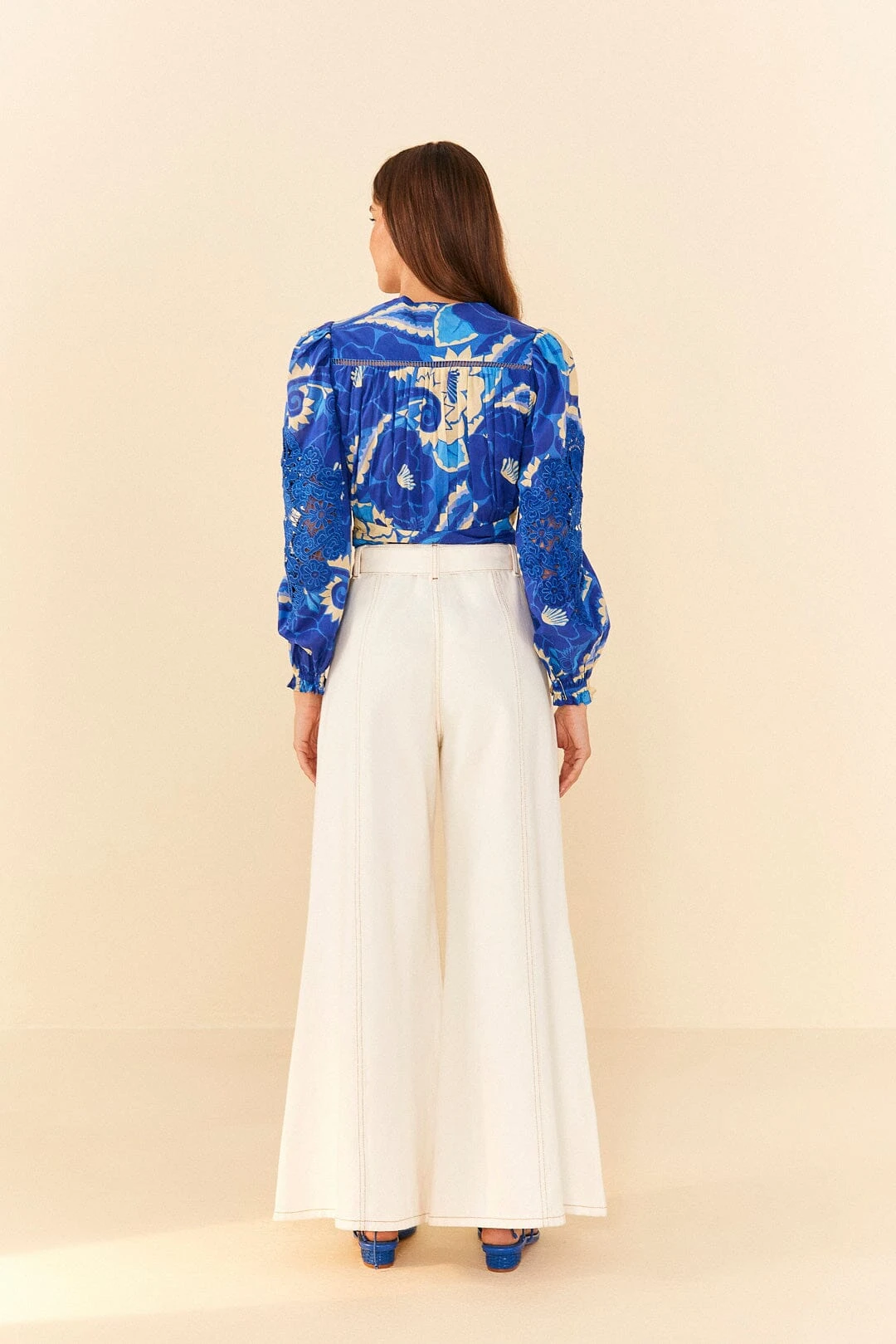 Farm Rio Off White Twill Pants 3 Farm Rio Off White Twill Pants - Image 3