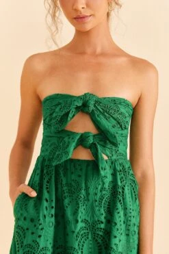 Farm Rio Green Coconut Tree Richelieu Midi Dress 8 Farm Rio Green Coconut Tree Richelieu Midi Dress -Modern Dress World 311340 03