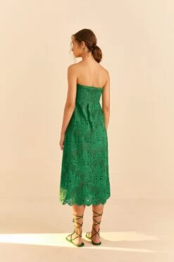 Farm Rio Green Coconut Tree Richelieu Midi Dress 9 Farm Rio Green Coconut Tree Richelieu Midi Dress -Modern Dress World 311340 04