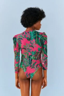 Farm Rio Pink Leaves Oganic Cotton Bodysuit -Modern Dress World 311367 03