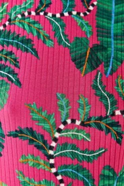 Farm Rio Pink Leaves Oganic Cotton Bodysuit -Modern Dress World 311367 04