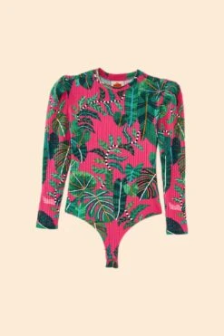 Farm Rio Pink Leaves Oganic Cotton Bodysuit -Modern Dress World 311367 06