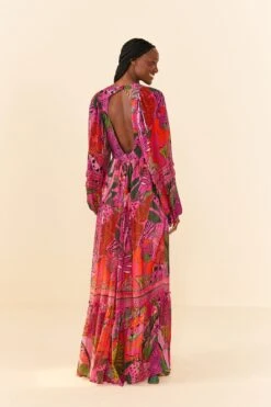 Farm Rio Pink Cool Leopards Maxi Dress 8 Farm Rio Pink Cool Leopards Maxi Dress -Modern Dress World 311370 03