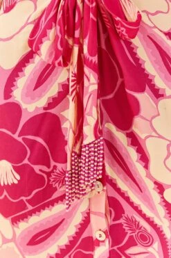 Farm Rio Pink Tropical Groove Midi Dress -Modern Dress World 311372 05