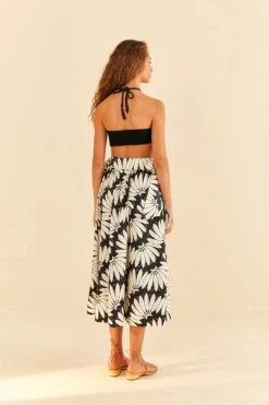 Farm Rio Black Copacabana Bow Midi Skirt 10 Farm Rio Black Copacabana Bow Midi Skirt -Modern Dress World 311375 05