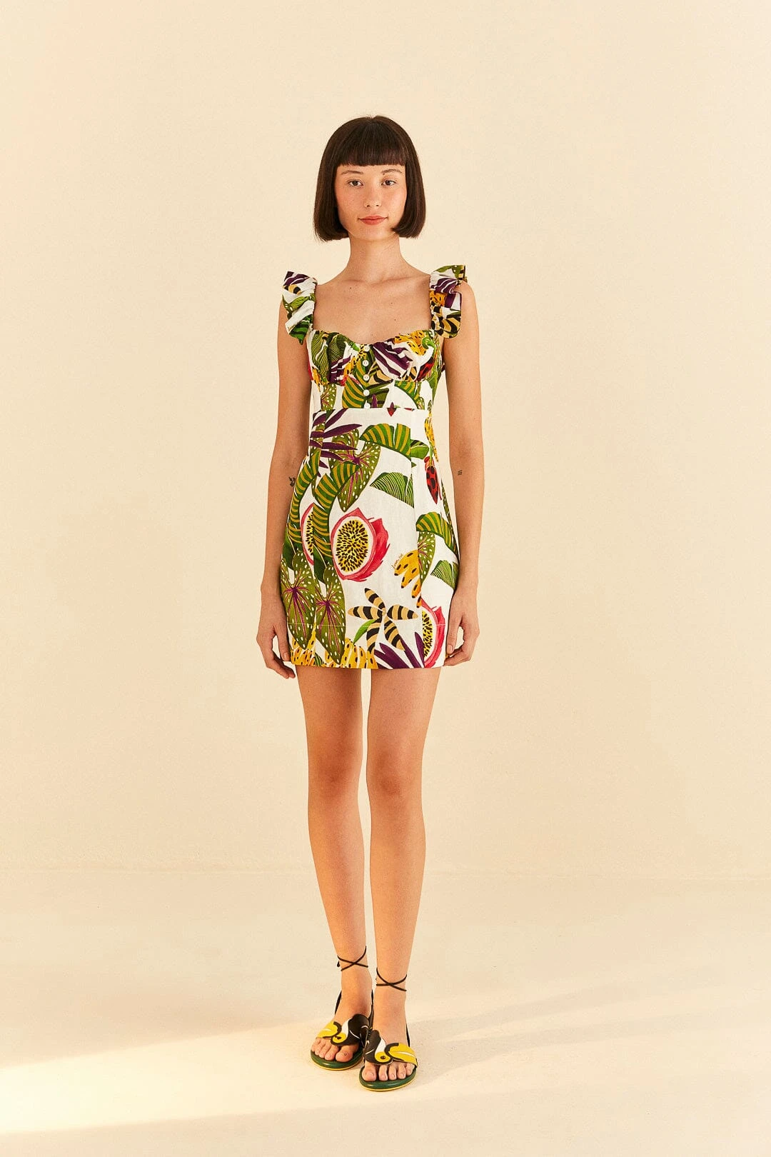 Farm Rio Striped Forest Mini Dress 2 Farm Rio Striped Forest Mini Dress - Image 2