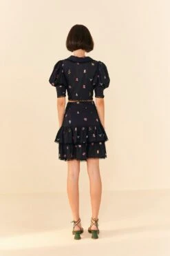 Farm Rio Zodiac Cross Stitch Mini Skirt -Modern Dress World 311416 03 1