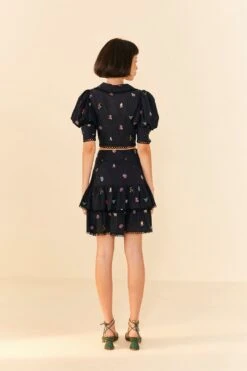 Farm Rio Zodiac Cross Stitch Crop Top -Modern Dress World 311429 04