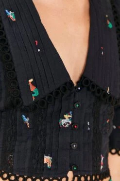 Farm Rio Zodiac Cross Stitch Crop Top -Modern Dress World 311429 05 1