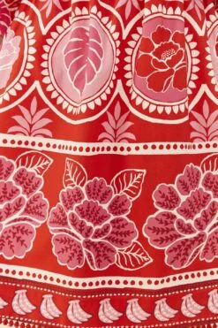 Farm Rio Red Summer Sunrise Organic Cotton Mini Dress -Modern Dress World 311432 05