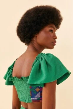 Farm Rio Embroided Green Top 8 Farm Rio Embroided Green Top -Modern Dress World 311435 03