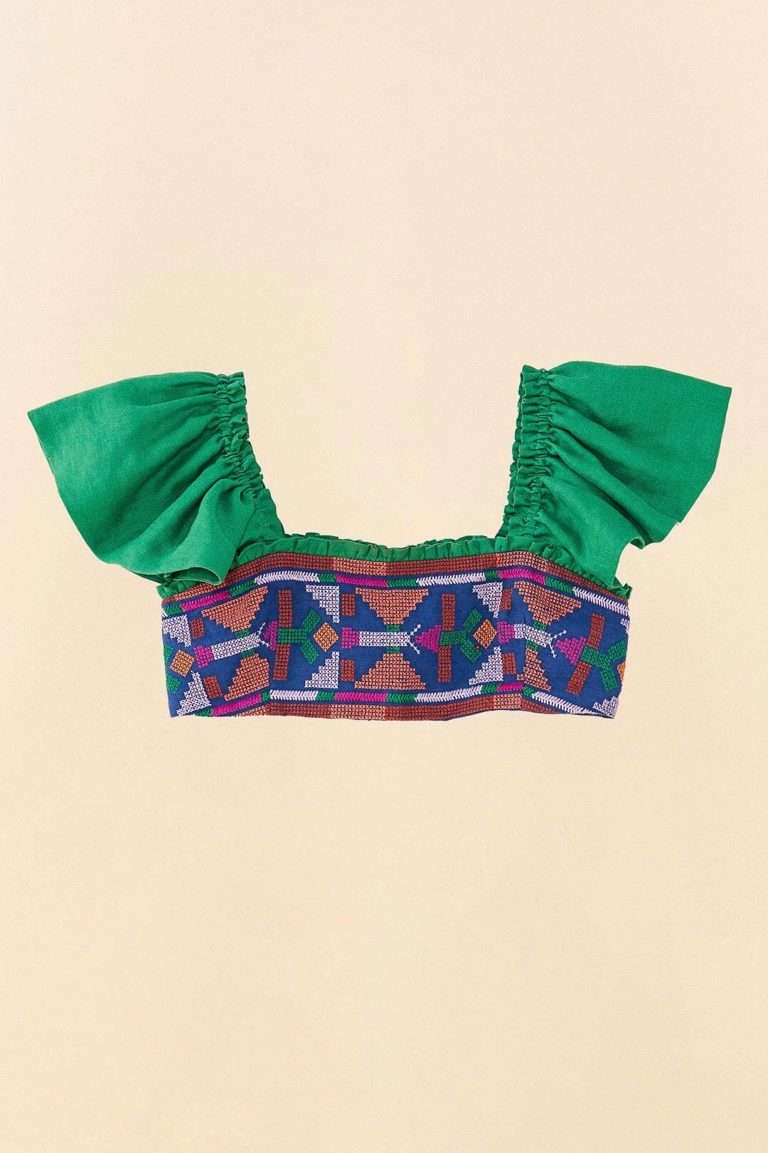 Farm Rio Embroided Green Top 6 Farm Rio Embroided Green Top - Image 6