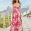 Pink Tropical Groove Maxi Dress