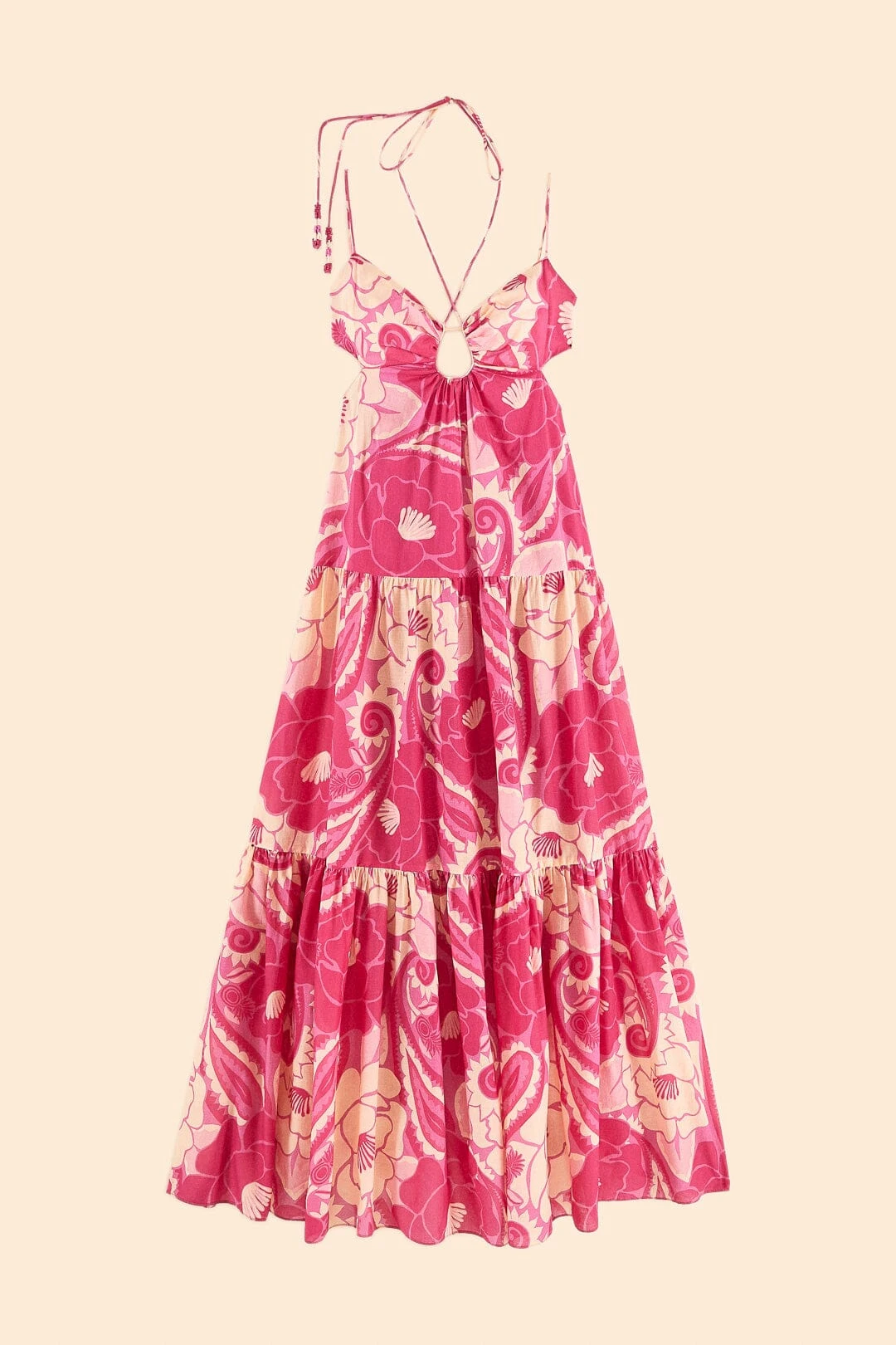 Pink Tropical Groove Maxi Dress 6 Pink Tropical Groove Maxi Dress - Image 6