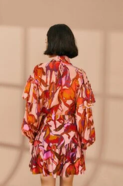 Farm Rio Rose Wild Horses Tiered Mini Skirt -Modern Dress World 311997 04