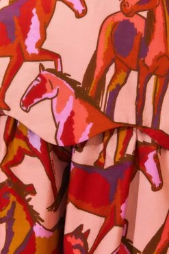 Farm Rio Rose Wild Horses Tiered Mini Skirt -Modern Dress World 311997 05