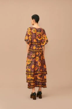 Farm Rio Blush Garden Bloom Maxi Dress 10 Farm Rio Blush Garden Bloom Maxi Dress -Modern Dress World 312002 04