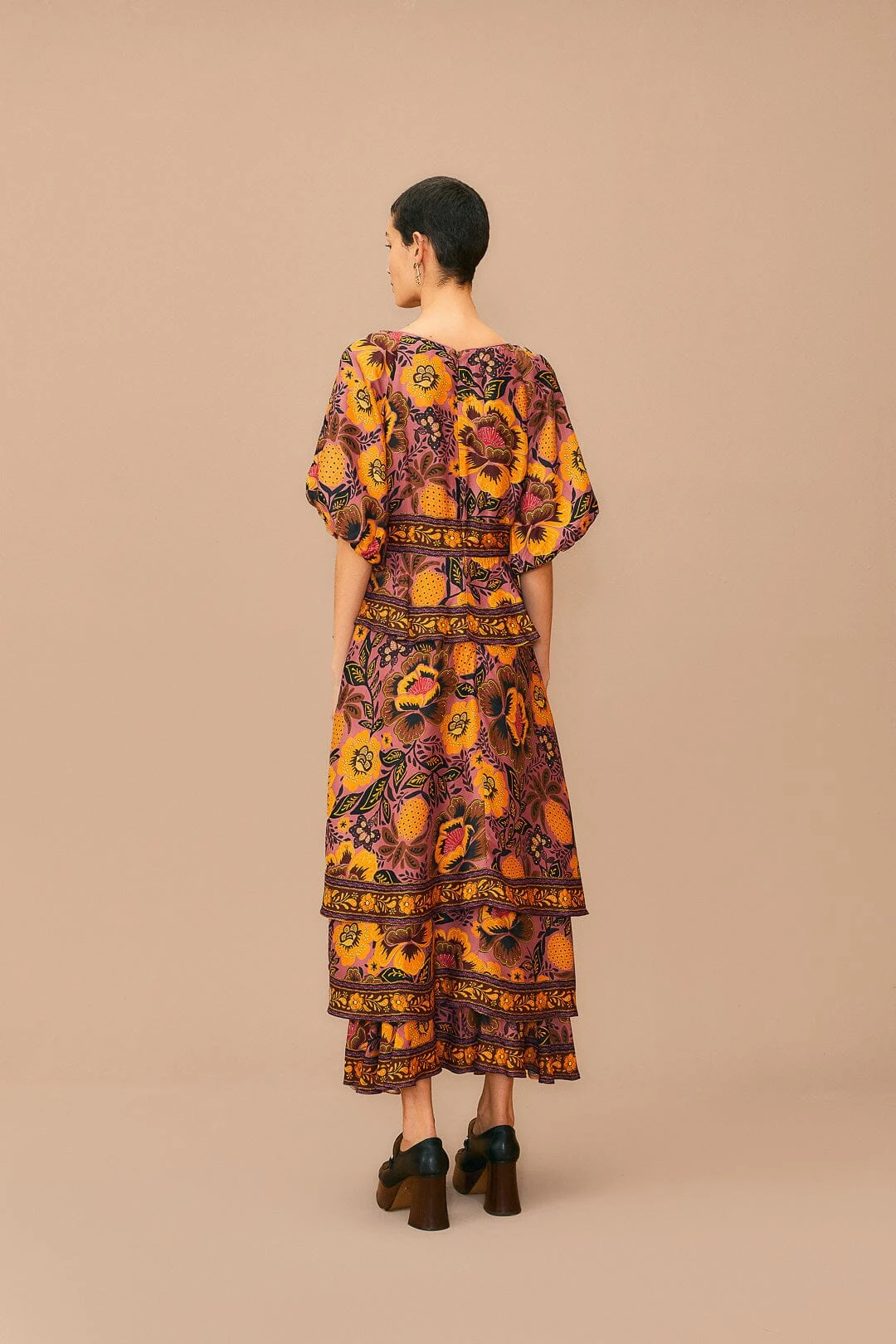 Farm Rio Blush Garden Bloom Maxi Dress 4 Farm Rio Blush Garden Bloom Maxi Dress - Image 4