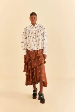 Farm Rio Off-White Embroidered Horses Blouse -Modern Dress World 312012 03