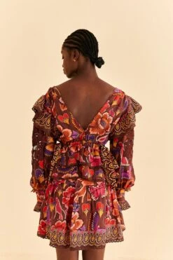 Farm Rio Brown Bright Flora Mini Skirt -Modern Dress World 312014 04