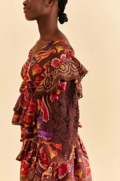 Farm Rio Brown Bright Flora Blouse -Modern Dress World 312020 03