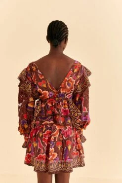 Farm Rio Brown Bright Flora Blouse -Modern Dress World 312020 04