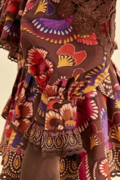 Farm Rio Brown Bright Flora Blouse -Modern Dress World 312020 05