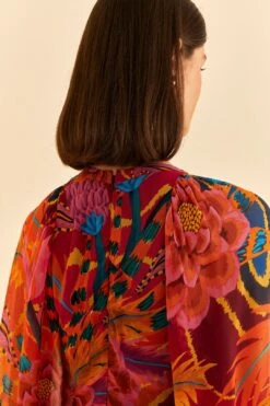 Farm Rio Vintage Wave Long Sleeve Maxi Dress -Modern Dress World 312218 06