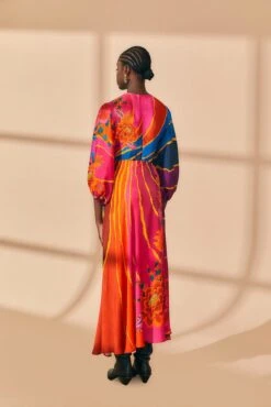 Farm Rio Vintage Wave Circle Cut-Out Midi Dress -Modern Dress World 312373 05