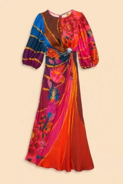 Farm Rio Vintage Wave Circle Cut-Out Midi Dress -Modern Dress World 312373 07