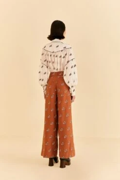 Farm Rio Caramel Embroidered Horses Pants 9 Farm Rio Caramel Embroidered Horses Pants -Modern Dress World 312388 04