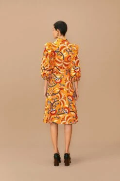 Farm Rio Yellow Palms Party Midi Dress 12 Farm Rio Yellow Palms Party Midi Dress -Modern Dress World 312461 04