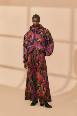 Farm Rio Black Wild Horses Reversible Puffer Jacket -Modern Dress World 312503 03