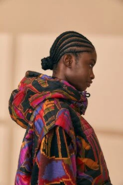 Farm Rio Black Wild Horses Reversible Puffer Jacket -Modern Dress World 312503 05