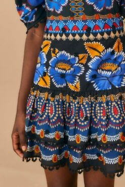 Farm Rio Black Ainika Sparkle Mini Skirt -Modern Dress World 312546 03