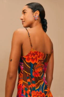 Farm Rio Vintage Wave Multicolor Lenzing™ Ecovero™ Viscose Maxi Dress 9 Farm Rio Vintage Wave Multicolor Lenzing™ Ecovero™ Viscose Maxi Dress -Modern Dress World 312607 03