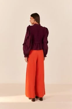 Farm Rio Orange Tailored Pants -Modern Dress World 312657 03