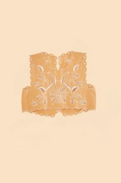 Farm Rio Sand Richelieu Sleeveless Crop Top -Modern Dress World 313592 06